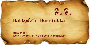 Hattyár Henrietta névjegykártya